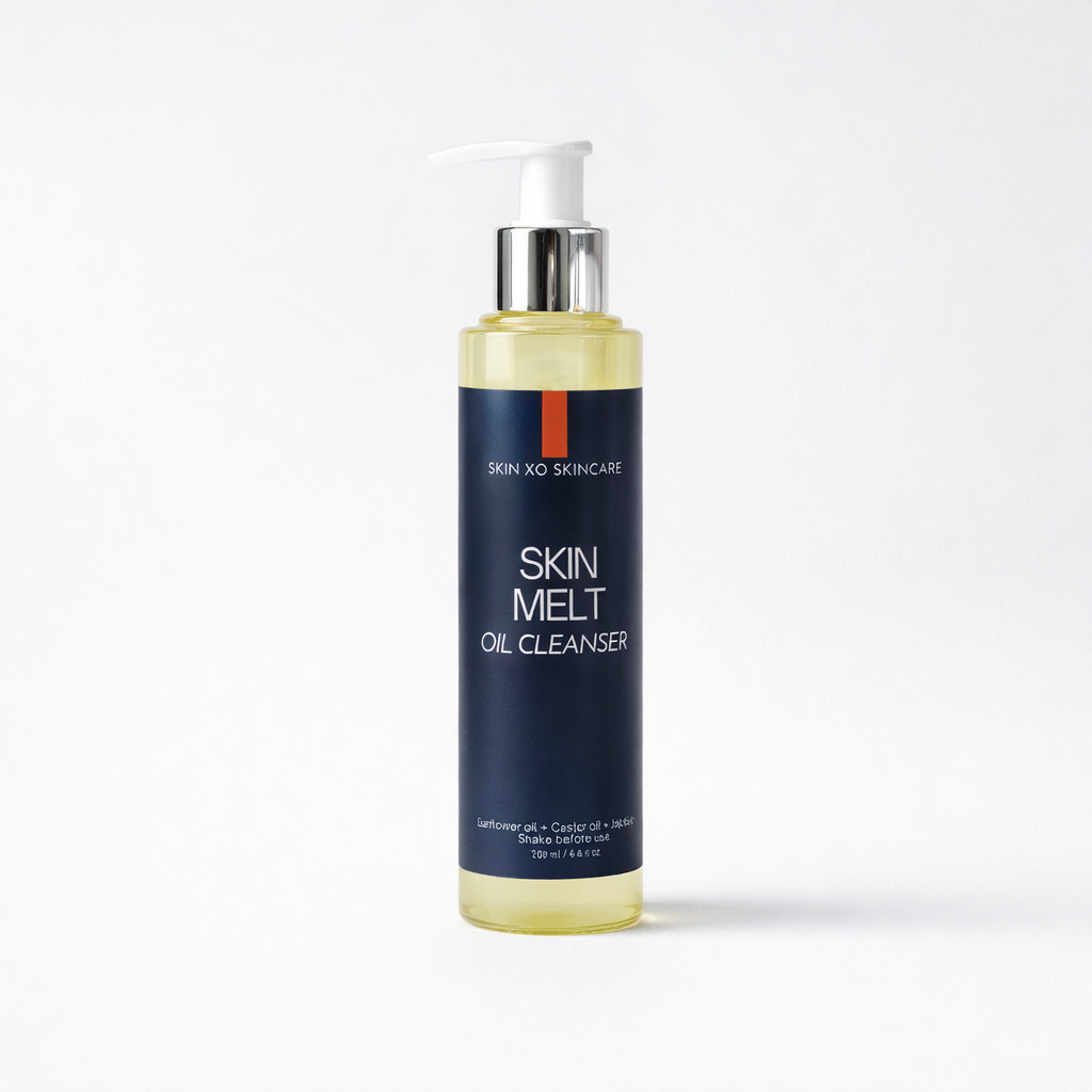 Skin XO SkinMelt Oil Cleanser first cleanse for makeup and sunscreen